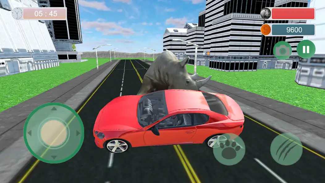Play Wild Rhinoceros City Attack 3D as an online game Wild Rhinoceros City Attack 3D with UptoPlay