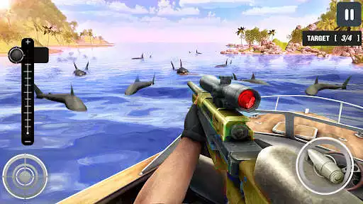 Play Wild Shark Hunting Attack 3D as an online game Wild Shark Hunting Attack 3D with UptoPlay