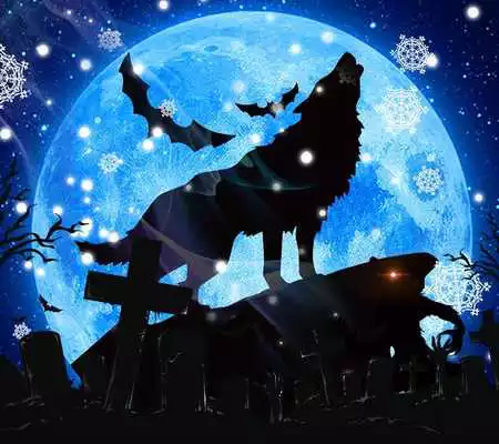 Play Wild Wolf Theme Blue Blood Drops Wallpaper Play Wild Wolf Theme Blue Blood Drops Wallpaper