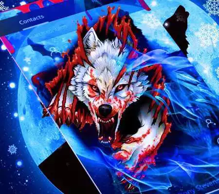 Play Wild Wolf Theme Blue Blood Drops Wallpaper Play Wild Wolf Theme Blue Blood Drops Wallpaper
