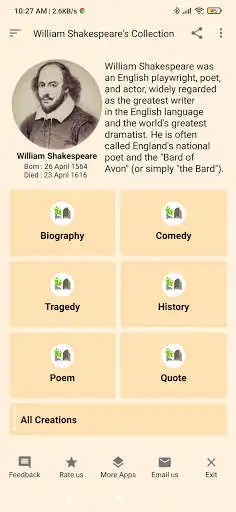 Play William Shakespeare - Complete Collection of Work as an online game William Shakespeare - Complete Collection of Work with UptoPlay