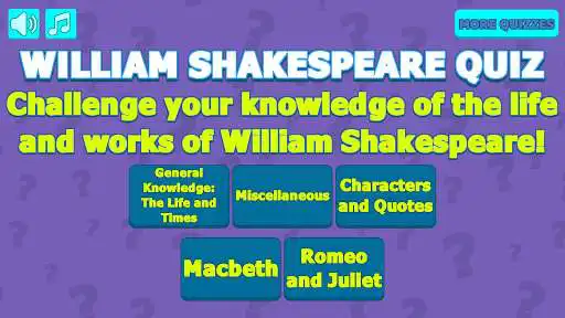 Play William Shakespeare Quiz  and enjoy William Shakespeare Quiz with UptoPlay