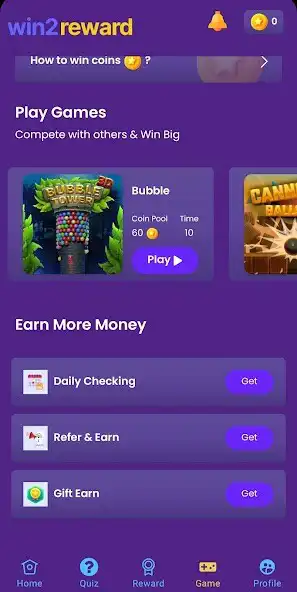 Play Win2reward earn money as an online game Win2reward earn money with UptoPlay