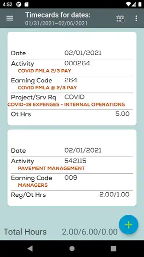 Play WinCAMS Mobile Timecards as an online game WinCAMS Mobile Timecards with UptoPlay