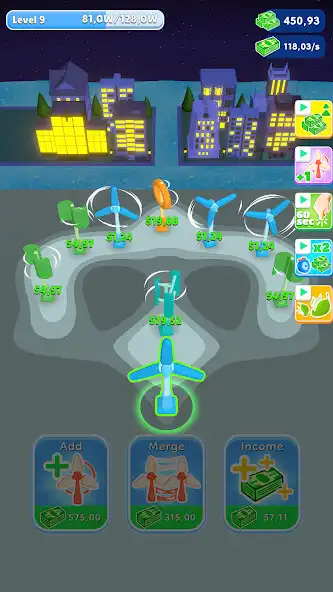 Play Wind Energy Idle as an online game Wind Energy Idle with UptoPlay