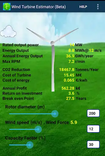 Play Wind Turbine Estimator beta