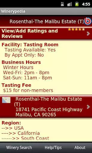 Play Winerypedia Winery Locator
