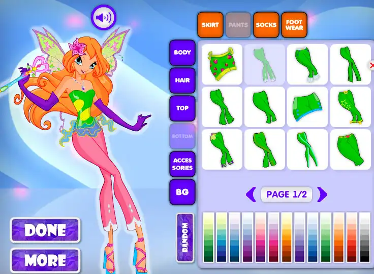 Play Winks Club Dress Up Dolls as an online game Winks Club Dress Up Dolls with UptoPlay