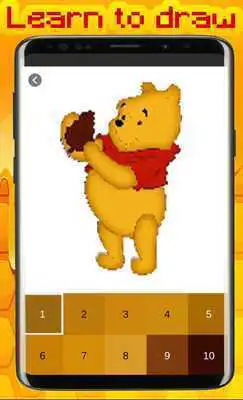 Play Winnie Pooh - Color by number Pixel