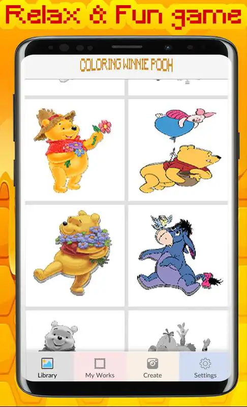 Play Winnie Pooh - Color by number Pixel