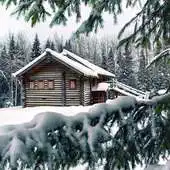 Free play online winter cabin wallpaper APK