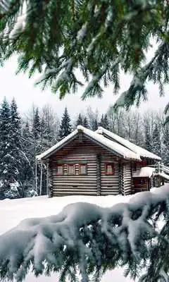 Play winter cabin wallpaper Play winter cabin wallpaper