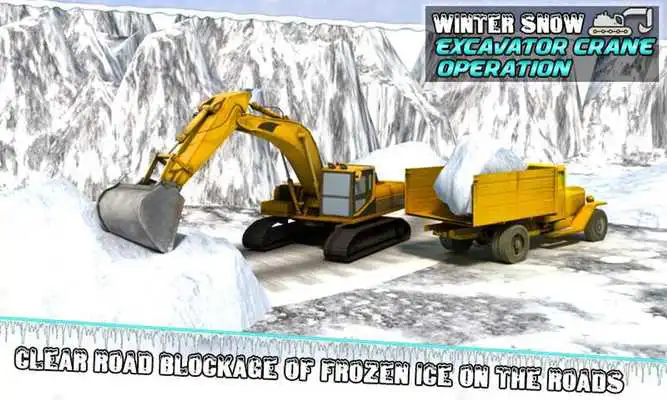 Play Winter Snow Excavator Crane Op