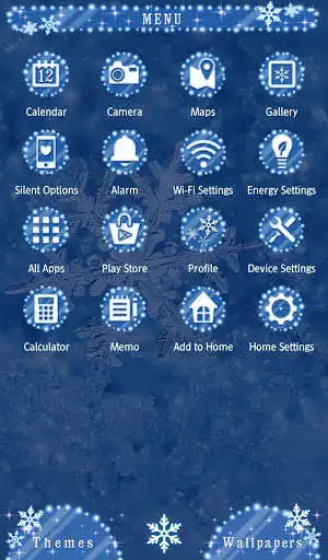 Play APK Winter Wallpaper Snowflakes Theme  and enjoy Winter Wallpaper Snowflakes Theme with UptoPlay jp.co.a_tm.android.plus_yukino_kesshou