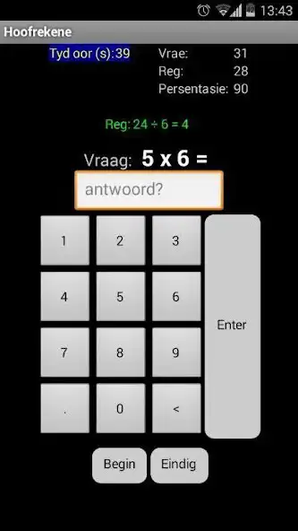 Play Wiskunde Hoofrekene as an online game Wiskunde Hoofrekene with UptoPlay