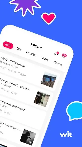 Play Wit : K-POP Community as an online game Wit : K-POP Community with UptoPlay
