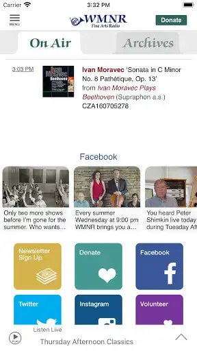 Play WMNR Fine Arts Radio App  and enjoy WMNR Fine Arts Radio App with UptoPlay