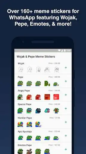 Play Wojak & Pepe Meme Stickers WAStickerApps  and enjoy Wojak & Pepe Meme Stickers WAStickerApps with UptoPlay