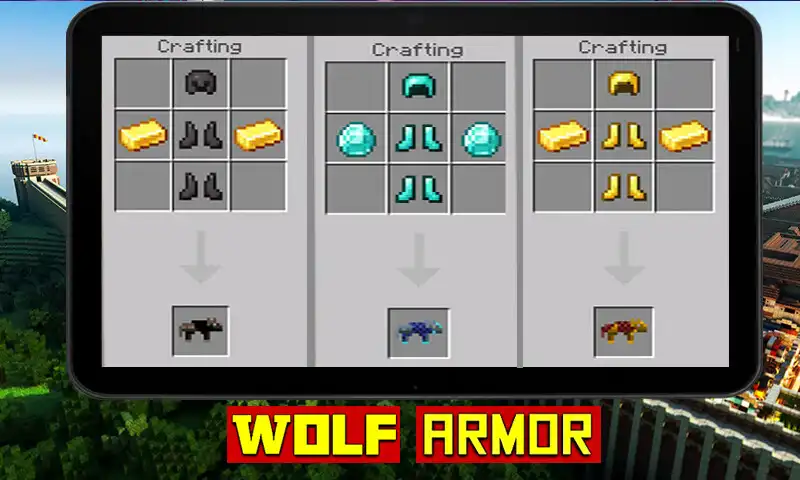 Play Wolf Armor Mod for Minecraft as an online game Wolf Armor Mod for Minecraft with UptoPlay