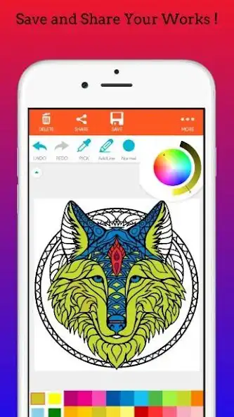 Play Wolf Coloring Book for Adults 2020 as an online game Wolf Coloring Book for Adults 2020 with UptoPlay