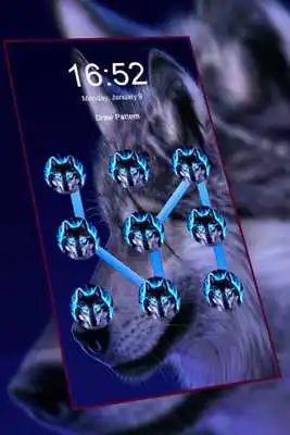 Play wolf  pattern  lock screen HD wallpaper