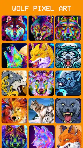Play Wolf Pixel Coloring Number Art as an online game Wolf Pixel Coloring Number Art with UptoPlay