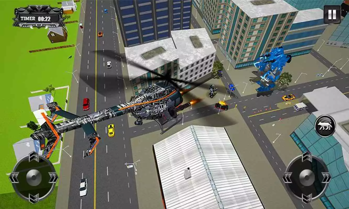 Play Wolf Robot Cop: Police Robot Transform Helicopter