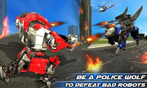 Play Wolf Robot Police Copter Games  and enjoy Wolf Robot Police Copter Games with UptoPlay