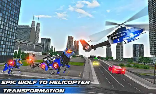 Play Wolf Robot Police Copter Games as an online game Wolf Robot Police Copter Games with UptoPlay