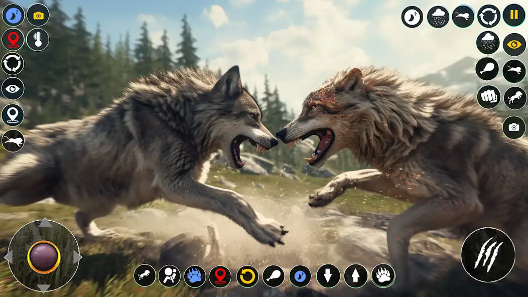 Play Wolf Simulator: Wild Wolf Game as an online game Wolf Simulator: Wild Wolf Game with UptoPlay