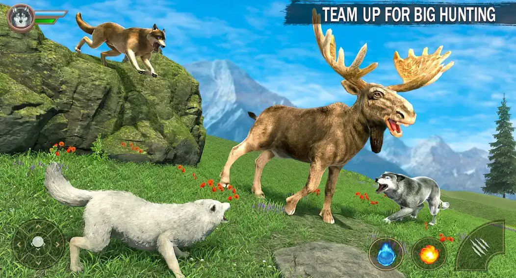 Play Wolf Simulator: Wolf Games as an online game Wolf Simulator: Wolf Games with UptoPlay