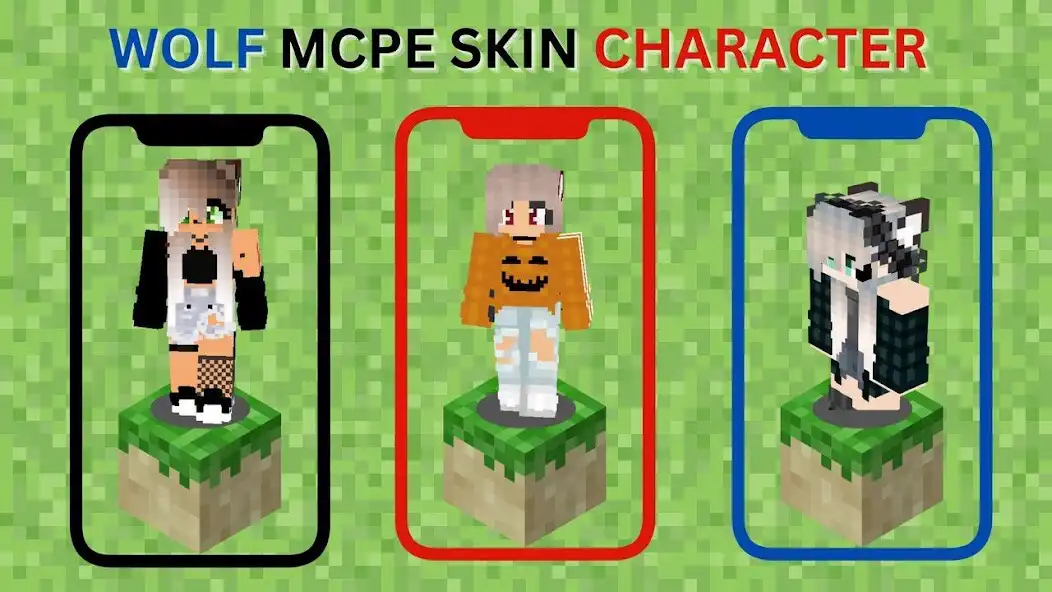 Play Wolf Skins for MCPE as an online game Wolf Skins for MCPE with UptoPlay