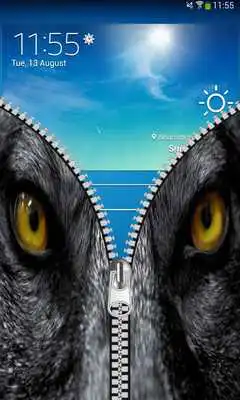 Play Wolf Zipper Screen lock