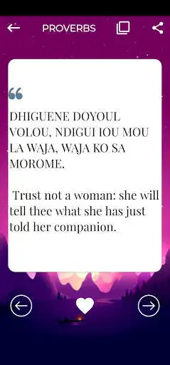 Play Wolof Proverbs and Meanings as an online game Wolof Proverbs and Meanings with UptoPlay