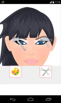 Play woman eyebrow game