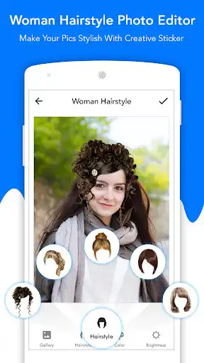 Play Woman Hairstyle Photo Editor New Hairstyle Editor as an online game Woman Hairstyle Photo Editor New Hairstyle Editor with UptoPlay