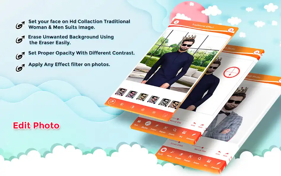Play Woman - Men Suit Photo Editor as an online game Woman - Men Suit Photo Editor with UptoPlay