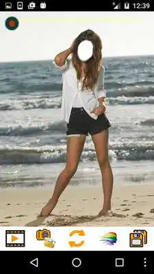 Play Women Beach Beauty Photo Frames