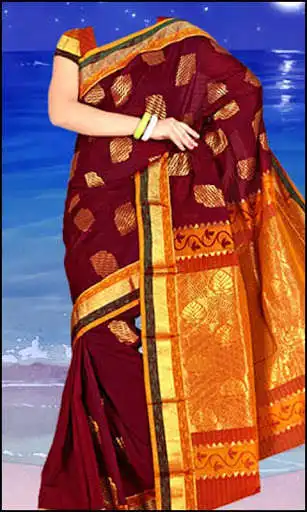 Play Women Pattu Saree Photo Suit as an online game Women Pattu Saree Photo Suit with UptoPlay