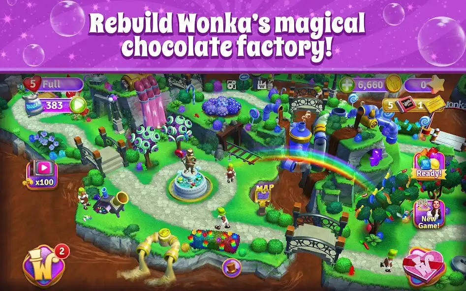 Play Wonkas World of Candy Match 3  and enjoy Wonkas World of Candy Match 3 with UptoPlay