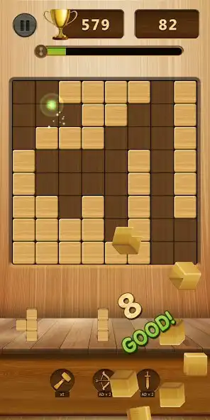 Play Wood Block advanced as an online game Wood Block advanced with UptoPlay