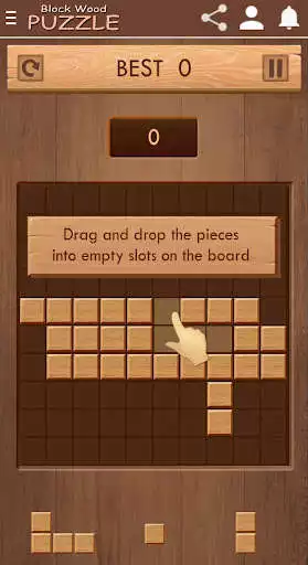 Play Wood Block Puzzle Game as an online game Wood Block Puzzle Game with UptoPlay