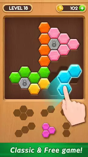Play Wood Block - Puzzle Hexa as an online game Wood Block - Puzzle Hexa with UptoPlay