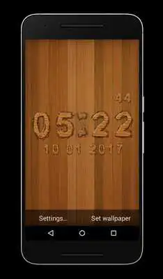 Play Wood Clock Live Wallpaper
