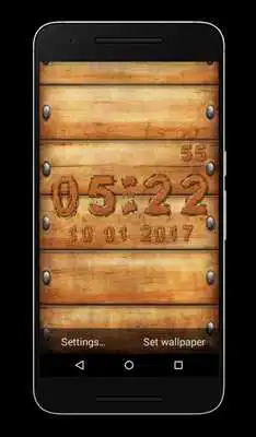 Play Wood Clock Live Wallpaper