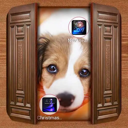 Free play online Wooden Door Lock Screen APK