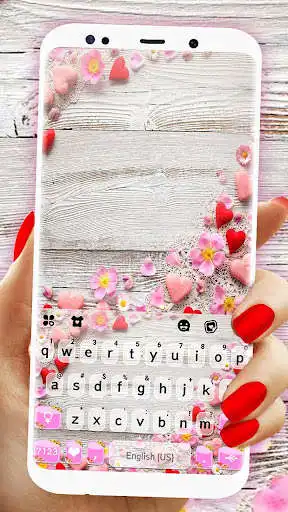 Play Wooden Flower Hearts Keyboard Theme  and enjoy Wooden Flower Hearts Keyboard Theme with UptoPlay
