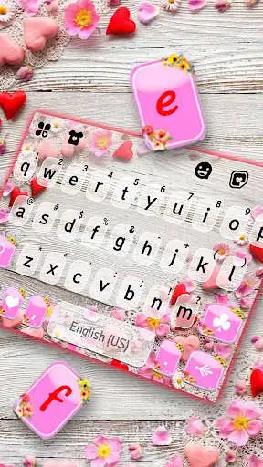 Play Wooden Flower Hearts Keyboard Theme as an online game Wooden Flower Hearts Keyboard Theme with UptoPlay