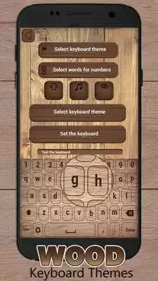 Play Wood Keyboard Themes: Wooden Keypad with Emoji