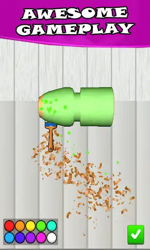 Play Wood Turning Cut And Paint as an online game Wood Turning Cut And Paint with UptoPlay